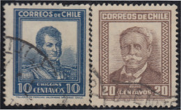 Chile 151/52 1931/32 Gral Bulnes Y O'Higgins Usados - Chili