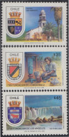 Chile 885/85B 1989 Fundaciones De Vallenar Combarbalá Y De Los Ángeles MNH - Chili