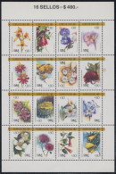 Chile 852/67 1988  Hojita Flores De Chile Flowers MNH - Chili