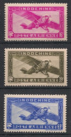 INDOCHINE - 1941 - Poste Aérienne PA N°YT. 17 à 19 - Série Complète - Neuf Luxe ** / MNH / Postfrisch - Poste Aérienne