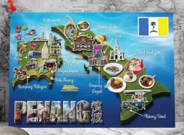 Malaysia Attraction Location - Pulau Pinang Postcard MINT Food Landmark Butterfly Train Funicular Bridge Penang - Malaysia