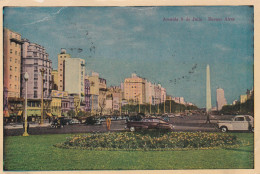 Buenos Aires, Avenida 9 De Julio - Posted 1959 - Argentina