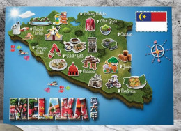 Malaysia Attraction Location - Melaka Postcard MINT Food Landmark Malacca - Malaysia
