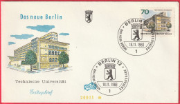 Allemagne (Berlin - 18-11-66) - Enveloppe FDC - Université Technique - 1961-1970
