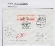 Greenland Station Marmorilik Registered Letter Ca 1.10.1977 KG196) - Estaciones Científicas Y Estaciones Del Ártico A La Deriva