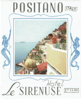 Etiquette Bagage. Italia. Positano. Hotel La Sirenuse. Old Luggage Label. - Adesivi Di Alberghi