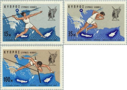 Chipre - 287/89 - 1967 Juegos De Atletismo Entre Chipre Grecia Y Tesalónica Lu - Andere & Zonder Classificatie