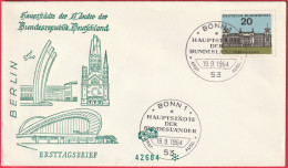 Allemagne (Bonn - 19-9-64) - Enveloppe FDC - Berlin Capitale De L'État Fédéral - 1961-1970