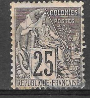 FRANCIA - COLONIE - EMISSIONI GENERALI - 1881 - ALPHEE DUBOIS - CENT. 25 - USATO(YVERT 54 - MICHEL 53) - Alphee Dubois