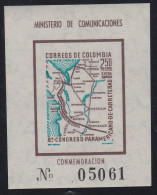 Colombia HB 18 1960 Ministerio De Comunicaciones Mapa MNH - Colombia