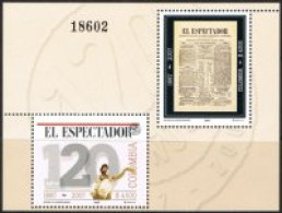 Colombia HB 62 2007 120 Años Del Periódico El Espectador MNH - Colombie