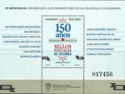 Colombia HB 66 2009 151 Años Del Primer Sello Postal MNH - Colombie
