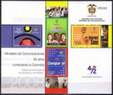 Colombia HB 64 2008 85 Años Del Departamento De Comunicaciones MNH - Colombie