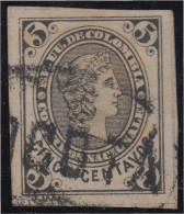 Colombia 67b 1881 Libertad  Liberty Usado - Colombia