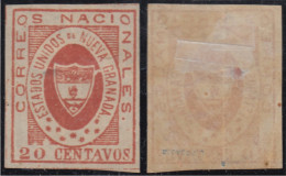 Colombia 13 1861 Escudo Shield Estados Unidos De Nueva Granada  MH - Colombia