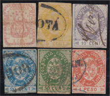 Colombia 28/33 1865 Escudo Shield Estados Unidos De Colombia Usados - Colombia