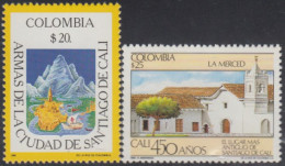 Colombia 901/02 1986 Ciudad De Santiago De Cali MNH - Colombia