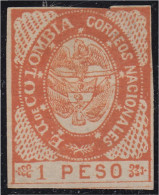 Colombia 33 1865 Escudo Shield Estados Unidos De Colombia MH - Colombia