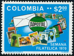 Colombia 650 1970 Semana Filatélica ADPOSTAL MNH - Colombia