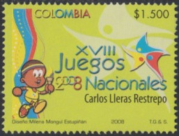 Colombia 1458 2008 XVIII Juegos Deportivos Nacionales Carlos Lleras MNH - Colombia