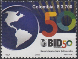 Colombia 1472 2009 50 Años Del Banco Interamericano De Desarrollo BID MNH - Colombia