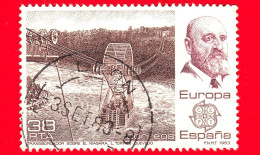 SPAGNA - Usato - 1983 - Europa - Realizzazioni D'ingegneria - Leonardo Torres Quevedo E 'Funivia Sul Niagara' - 38 - Used Stamps