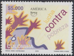 Colombia 1343 2005 Serie América UPAEP. Lucha Contra La Pobreza MNH - Colombia