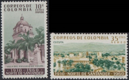 Colombia A- 393/94 1961 50 Años Del Departamento Del Norte De Santander MNH - Colombie