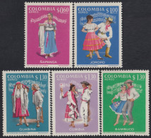 Colombia A- 512/16 1970/71 Folklore Costumbres MNH - Colombia