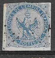 FRANCIA - COLONIE - EMISSIONI GENERALI - 1859 - AQUILA IMPERIALE - CENT. 20 - USATO (YVERT 4 - MICHEL 4 ) - Aquila Imperiale