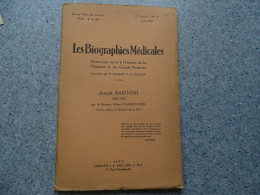 Joseph Babinski, Les Biographies Médicales, 1937, Ref 1546 ; L 22 - 1901-1940