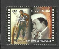 INDIA , 2001, LOT Of 10 STAMPS,  Birth Centenary Of Dr V Shantaram, (Film Maker And Director),  MNH, (**) - Nuevos