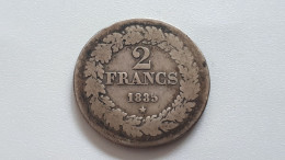 BELGIQUE LEOPOLD PREMIER 2 FRANCS 1835 ARGENT/ZILVER/SILBER/SILVER 225.055 EX.! COTES : 200€-1000€-2000€-4000€ MORIN 17c - 2 Frank