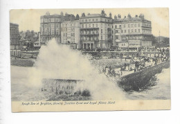 ROUGH SEA AT BRIGHTON. SHOWING JUNCTION ROAD AND ROYAL ALBION HOTEL. MINIATURE GOLF LINKS. BRIGHTON. - Brighton