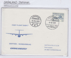 Greenland Station Narssarsuaq  1st Flight Godthab - Narssarssuaq 6.10.1979 (KG203) - Vuelos Polares