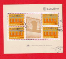 PTB1594- PORTUGAL 1984 BLOCO 64 (selo 1656)- USD_ EUROPA CEPT - 1984