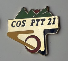 D07 Pin's POSTE COS 21 EGF Côte D'Or Bourgogne Comité Œuvres Sociales Poste Orange Achat Immédiat - Correo