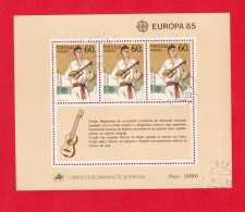 PTB1595- PORTUGAL 1985 BLOCO 76 (selo 1700)- USD_ EUROPA CEPT - 1985