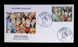 CL, FDC, 1 Er Jour, Polynésie Française, Papeete, 15 Dec. 71, Artistes En Polynésie, Nicolaï Michoutouchkine - Lettres & Documents