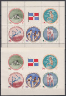 Dominican Republic 1960 Olympic Games 1956 Mi#Block 25 A And B Mint Never Hinged - Dominikanische Rep.
