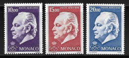 Monaco P.A N°97/99**. Prince Rainier. Cote 41.5€ - Poste Aérienne