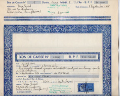 VP23.013 - 1965 - Bon De Caisse - Société Anonyme ¨ SAINT - LAURENT ¨  42, Rue Du Faubourg Poissonnière à PARIS - Andere & Zonder Classificatie
