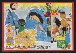 Delcampe - Ecuador Hojita Block 108 2000 Navidad Noel Christmas MNH - Ecuador