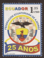 Ecuador 1819 2005 25 Aniv. Federación Ecuatoriana Ajedrez Chess M - Equateur