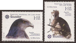 Ecuador 1753/54 2003 CECIA  Fauna Águila Eagle Pájaro Bird MNH - Equateur