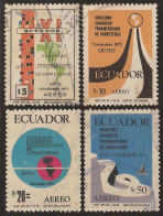 Ecuador A- 534/37 1971 1972 11 Aéreo Congreso Panamericano Carreteras Usados - Equateur