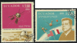 Ecuador A- 464/65 1967 Aéreo Cooperación Especial Franco Americana Kennedy Usa - Equateur