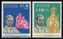 Ecuador A- 460/61 1967 Aéreo Papa Pablo VI Religión MNH - Equateur