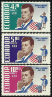 Ecuador A- 430/32 1964 Aéreo Aniversario Muerte Kennedy MNH - Equateur