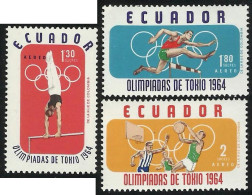 Ecuador A- 433/35 1964 Aéreo Juegos Olímpicos De Tokyo MNH - Equateur